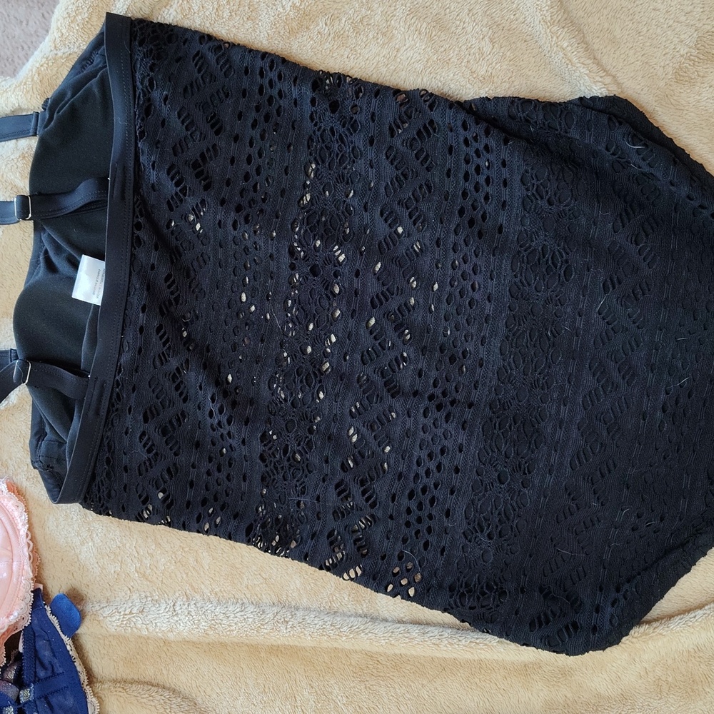 Black Sleeveless Bathing Suit